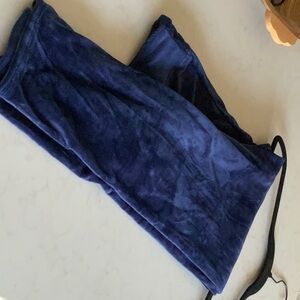 NWOT Navy blue Cuddle duds double plush velour lounge pant Extra Large.